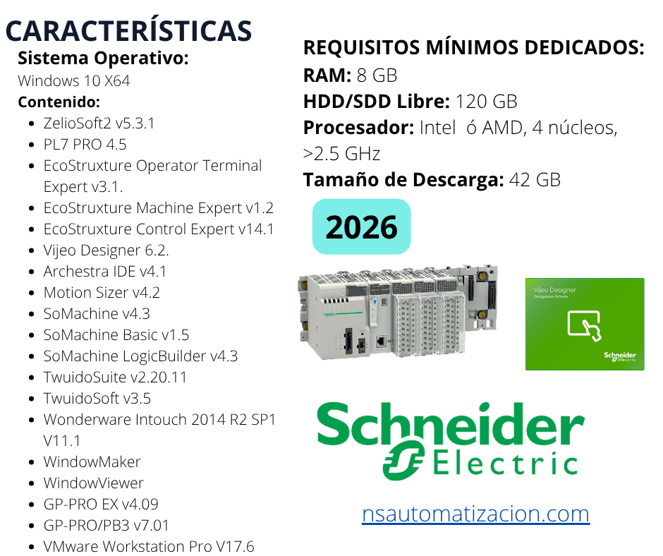 MÁQUINA VIRTUAL SCHNEIDER ELECTRIC PRO 2026 WINDOWS 10 x64 BITS - Image 3