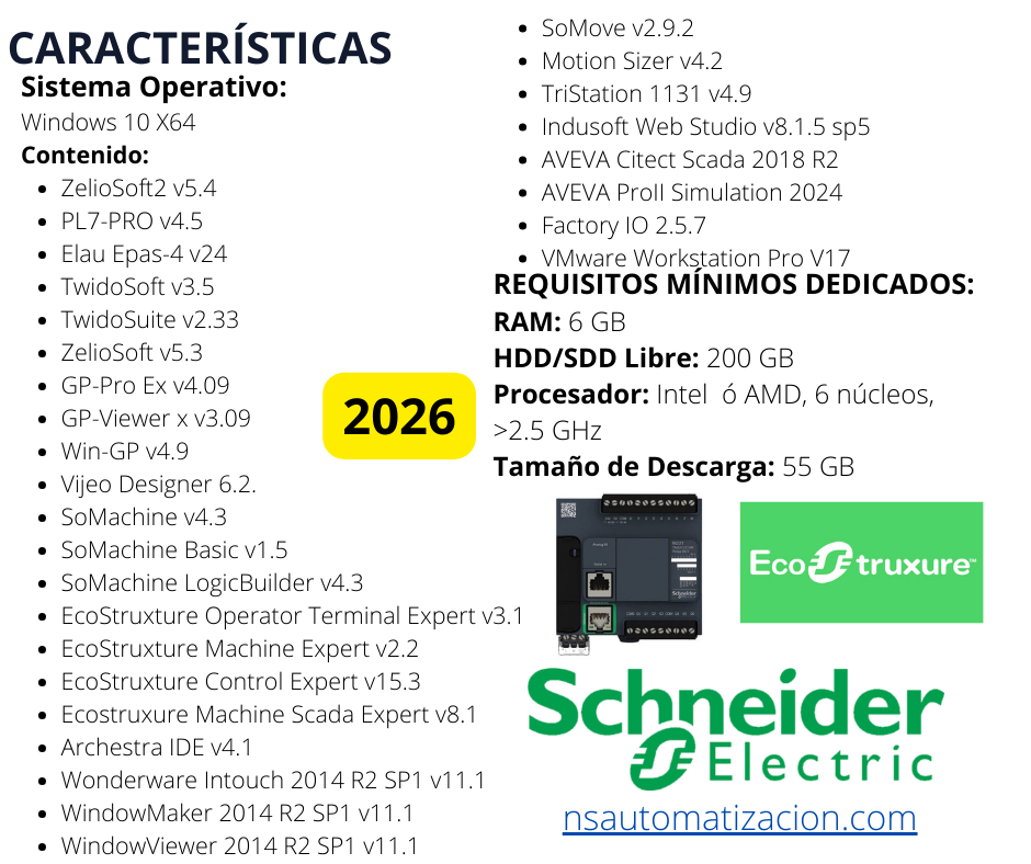MÁQUINA VIRTUAL SCHNEIDER ELECTRIC PREMIUM 2026 WINDOWS 10 x64 BITS - Image 3