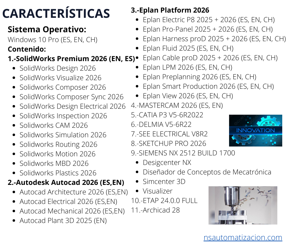 MÁQUINA VIRTUAL DISEÑO E INGENIERÍA PREMIUM 2026 WINDOWS 10 X64 BITS - Image 3
